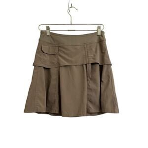 Athleta Khakina Wherever Skort Women's‎ 0 Tan Pockets Stretch Golf Pickleball